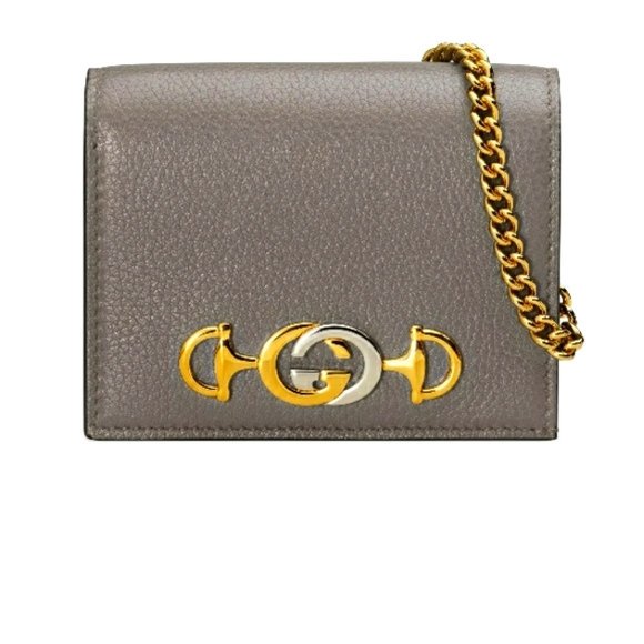 Gucci Zumi Gray Cardholder Wallet with Chain & Gucci Zumi Leather Belt size 90 - Picture 7 of 15